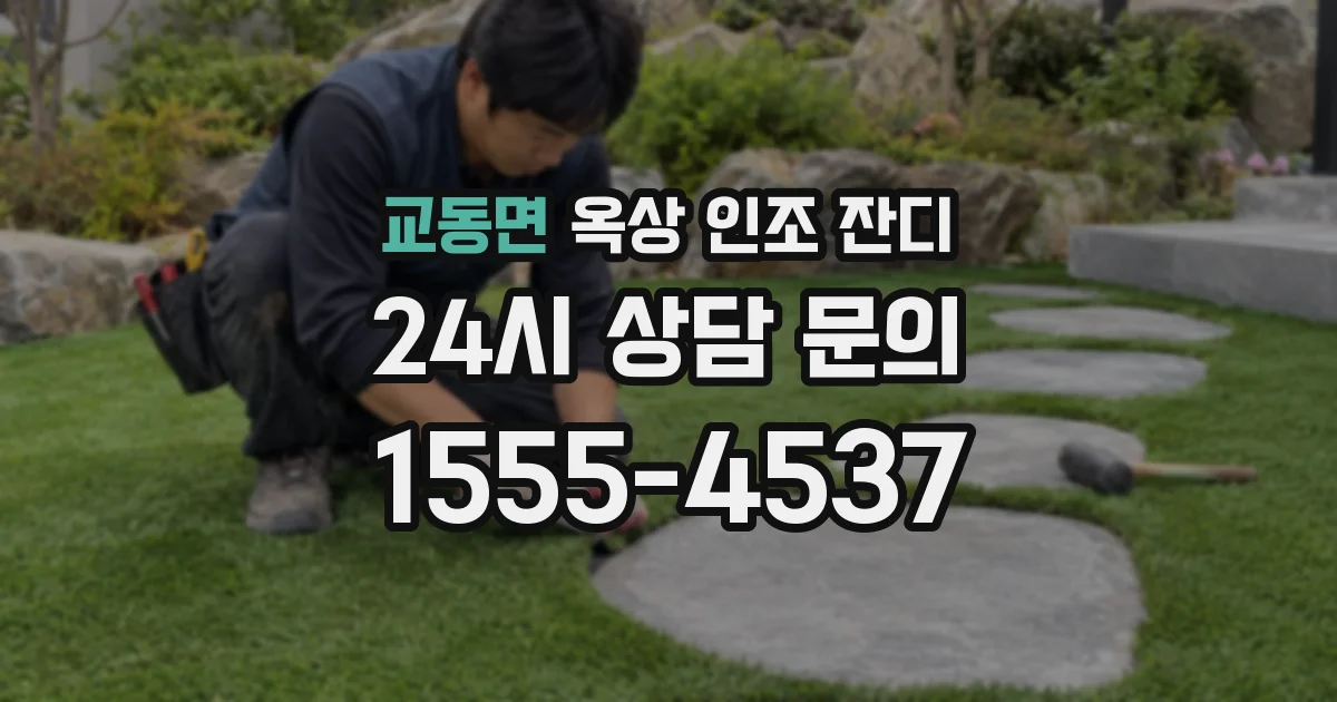 교동면 옥상 인조 잔디