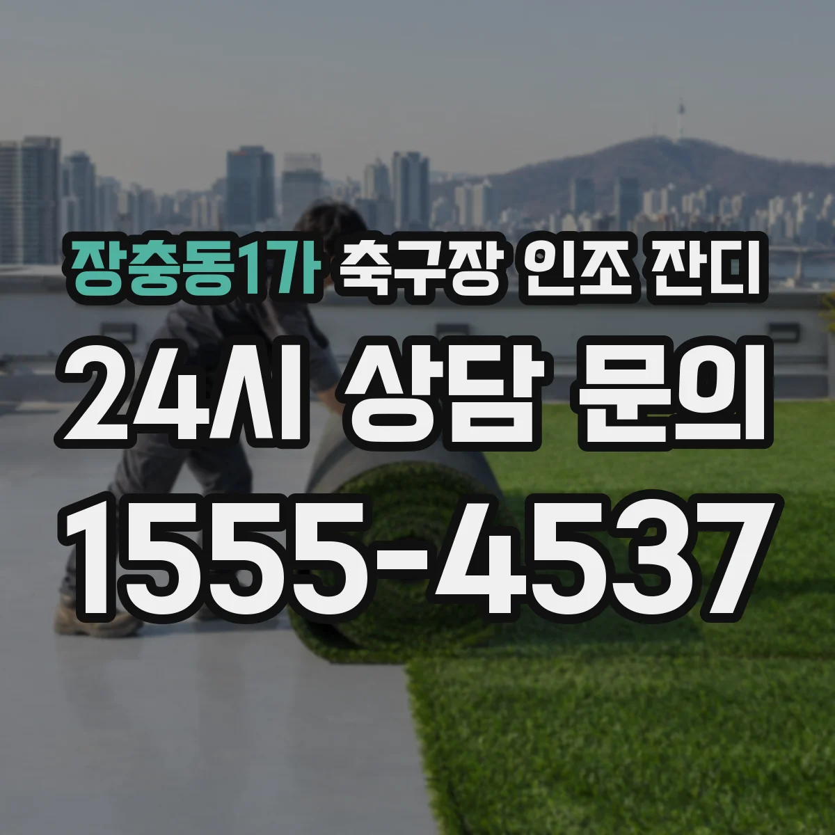 장충동1가 축구장 인조 잔디