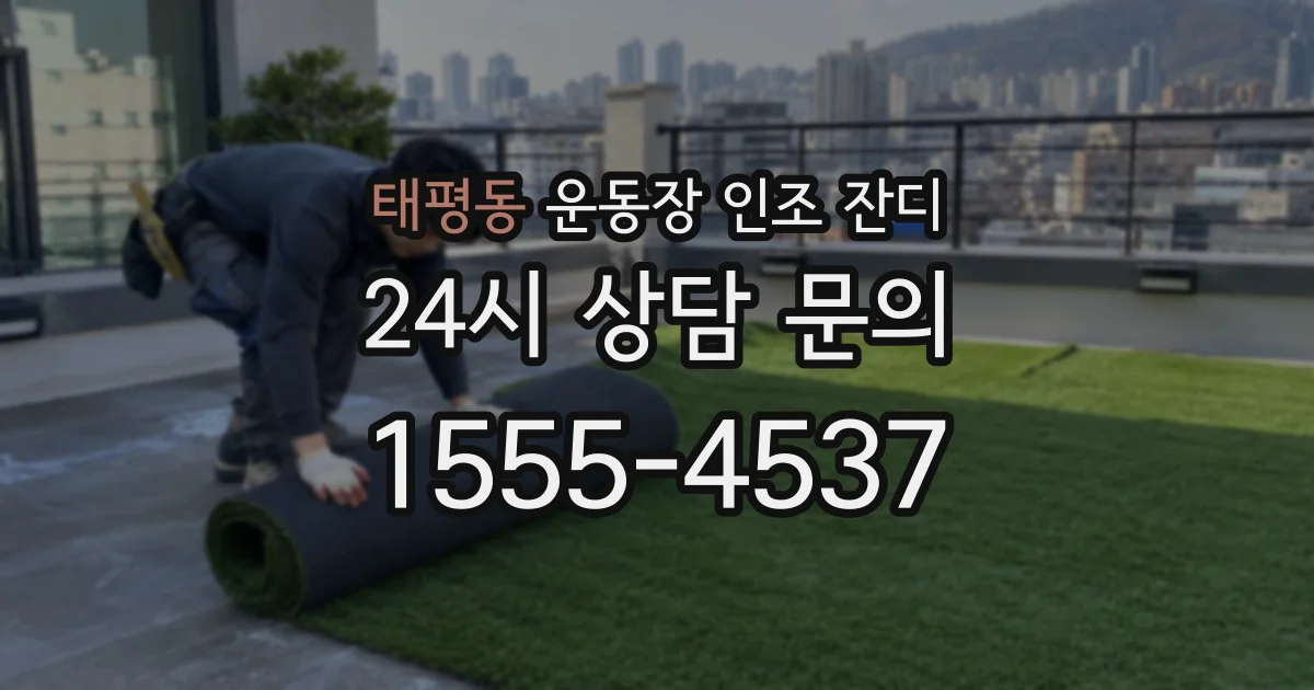 태평동 운동장 인조 잔디