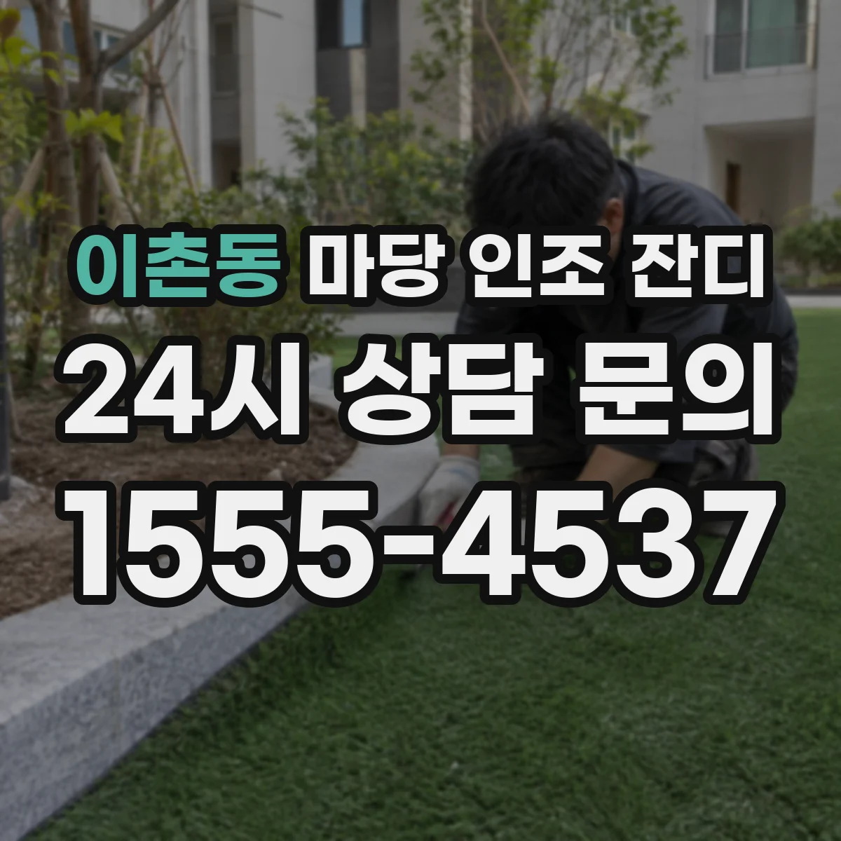이촌동 마당 인조 잔디