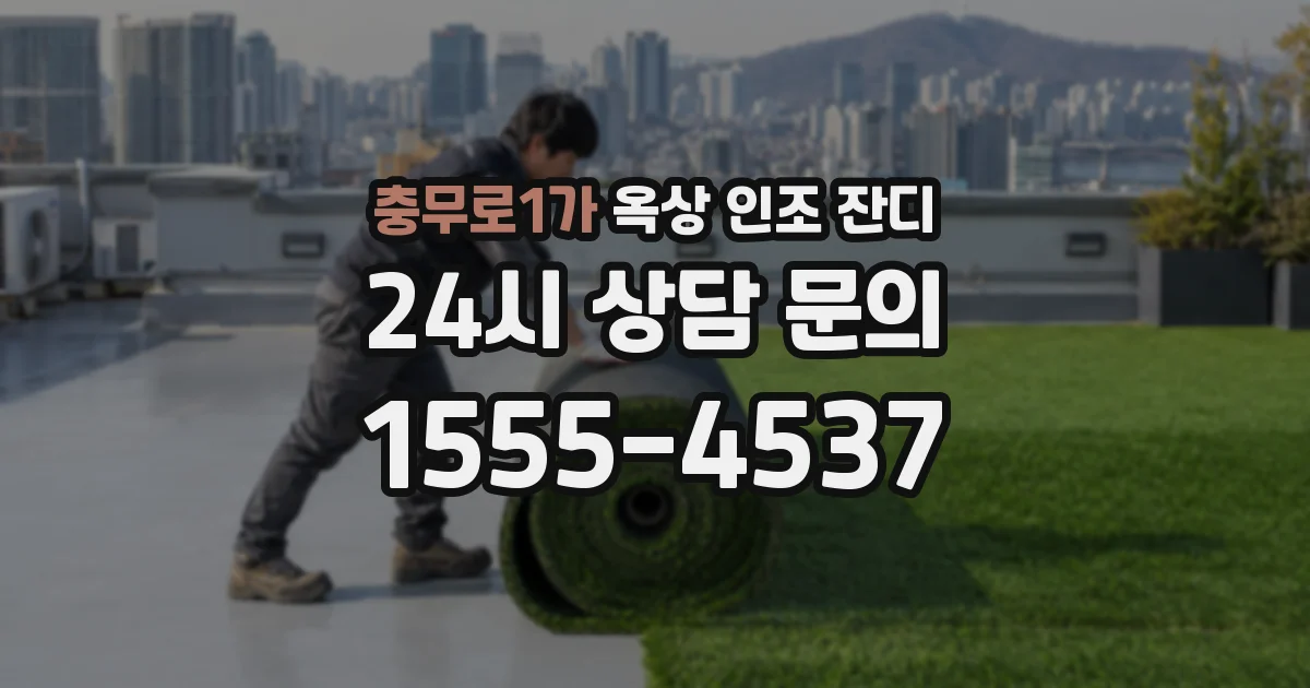 충무로1가 옥상 인조 잔디