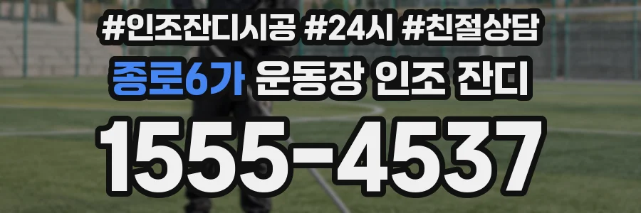 종로6가 운동장 인조 잔디