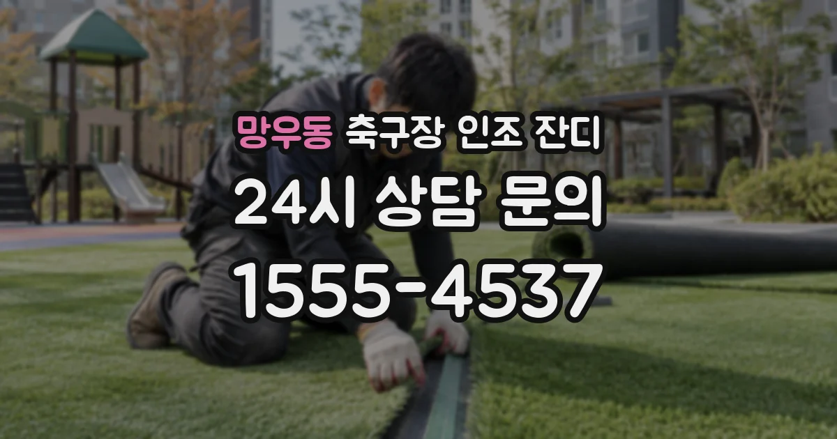 망우동 축구장 인조 잔디