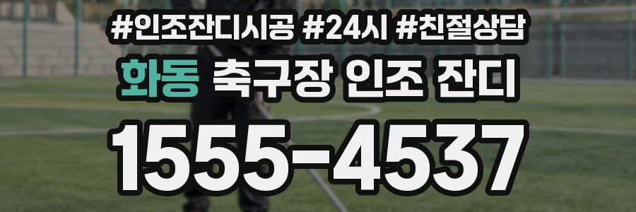 화동 축구장 인조 잔디