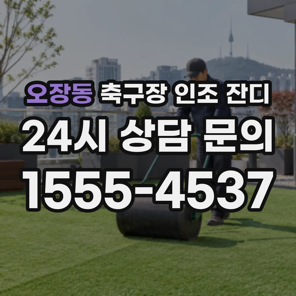 오장동 축구장 인조 잔디