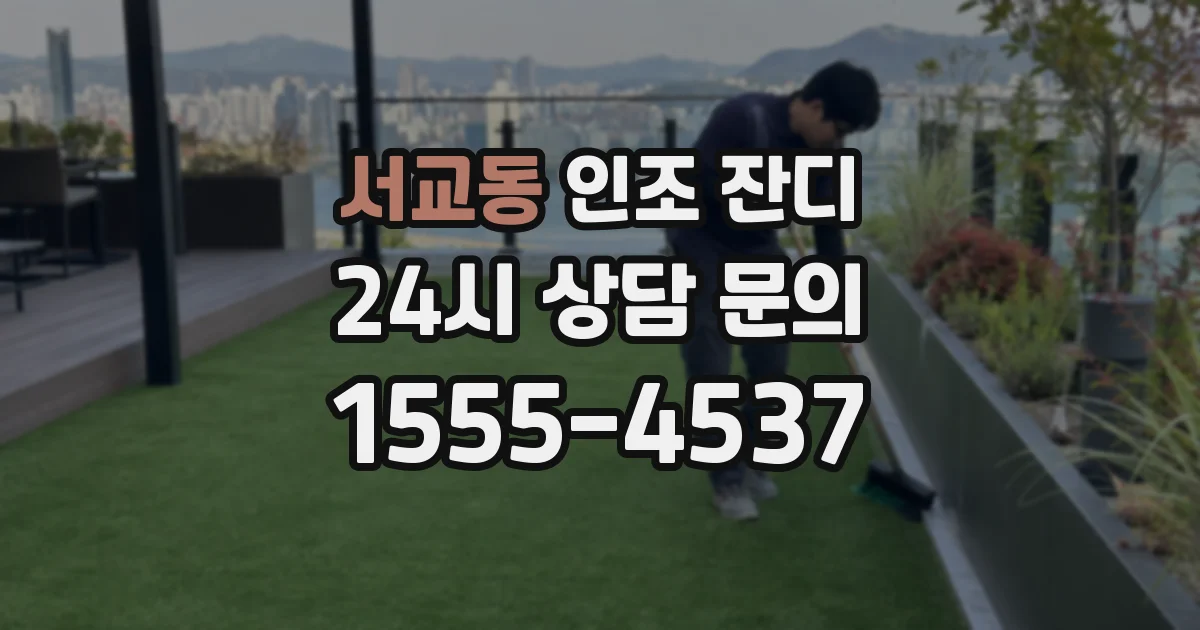 서교동 인조 잔디