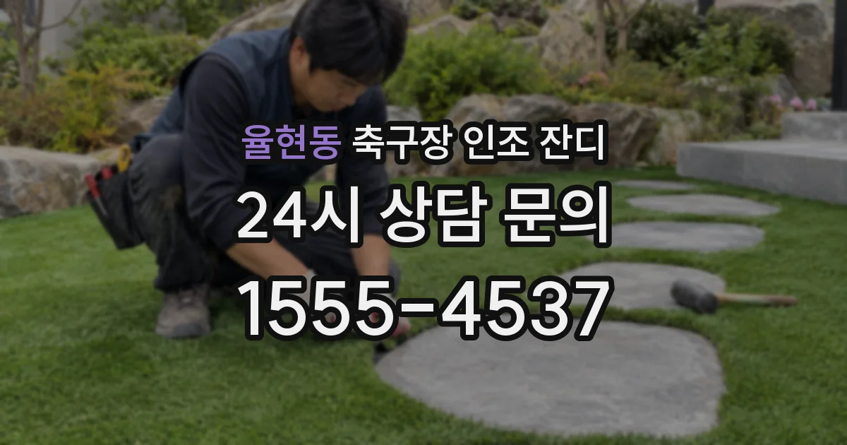 율현동 축구장 인조 잔디