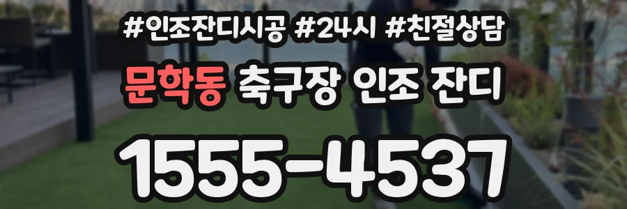문학동 축구장 인조 잔디