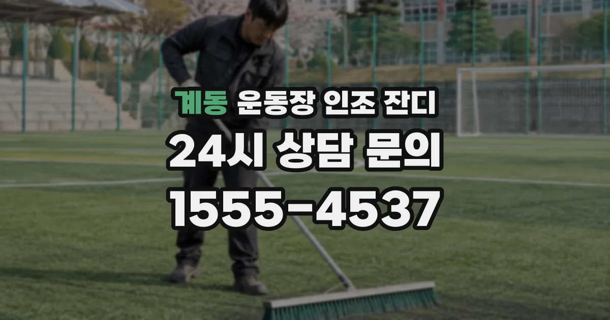 계동 운동장 인조 잔디