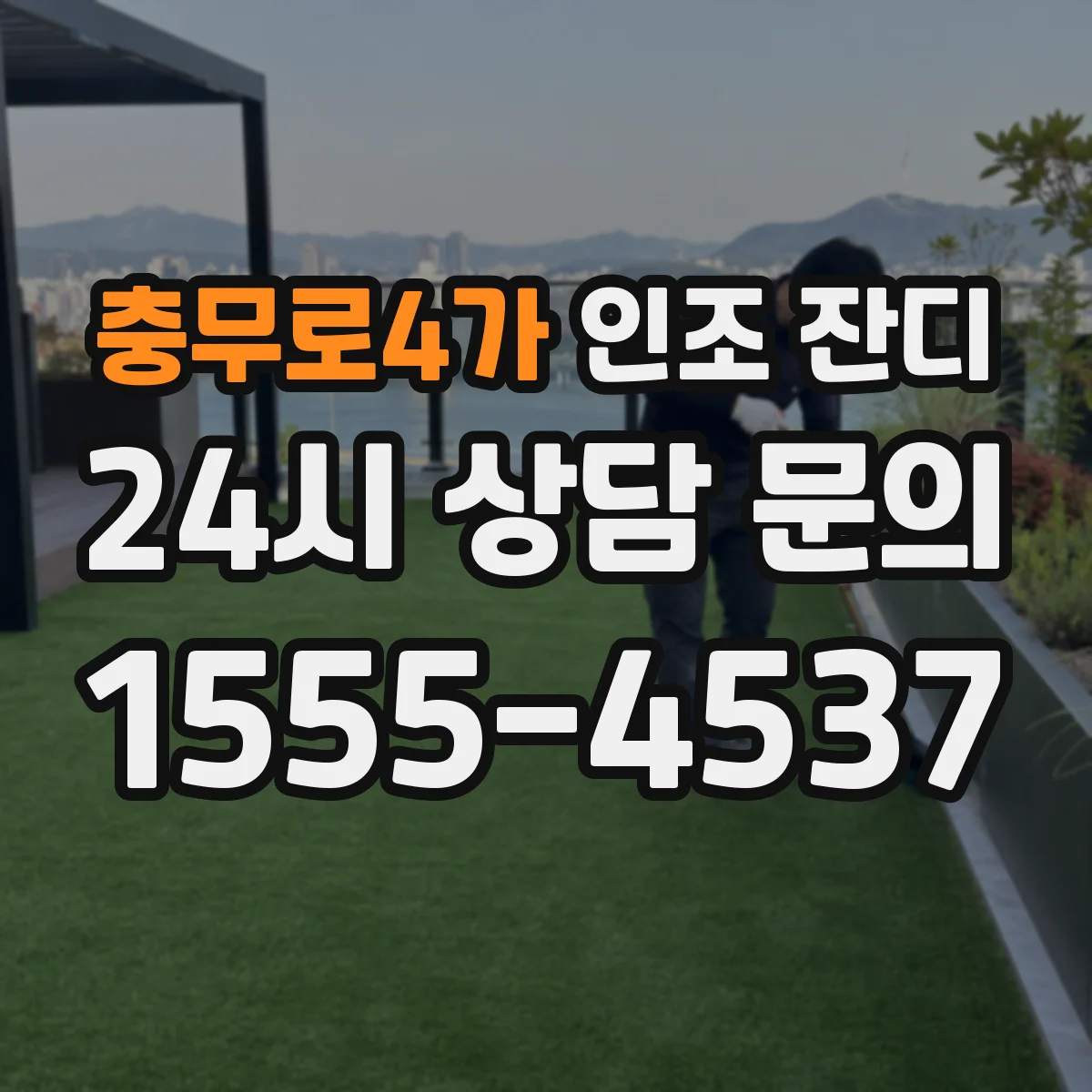 충무로4가 인조 잔디