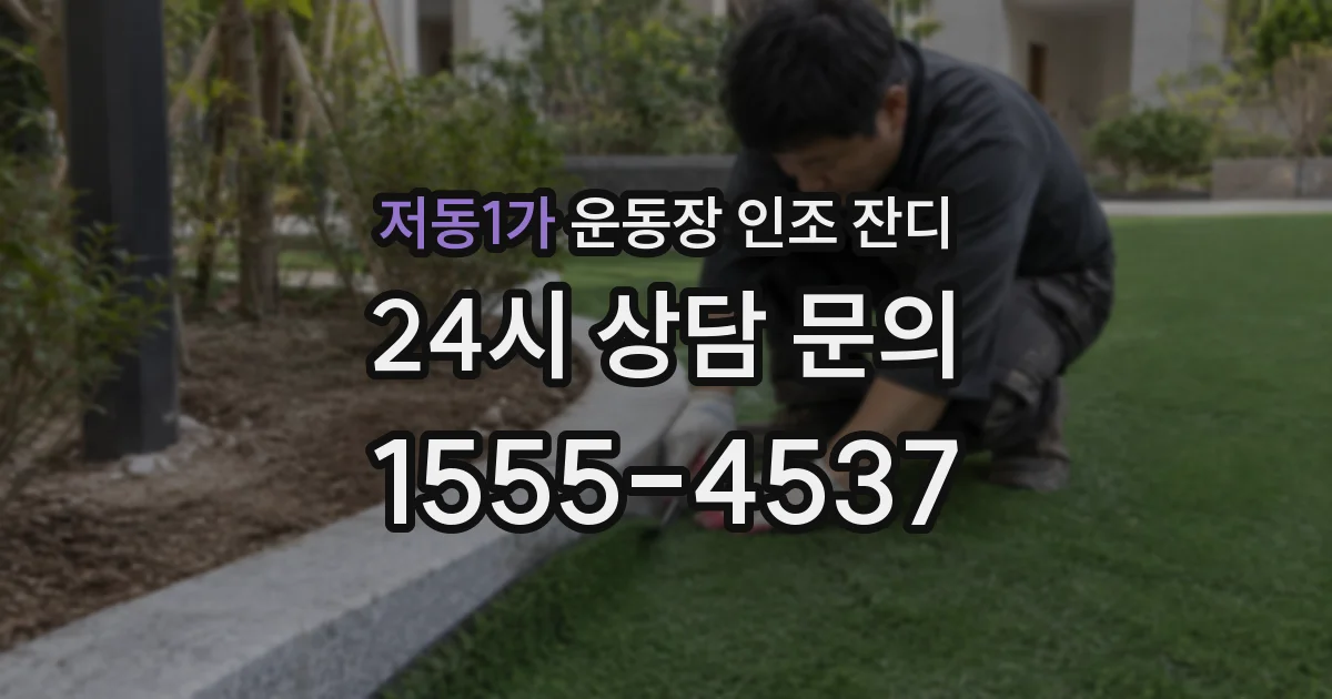 저동1가 운동장 인조 잔디