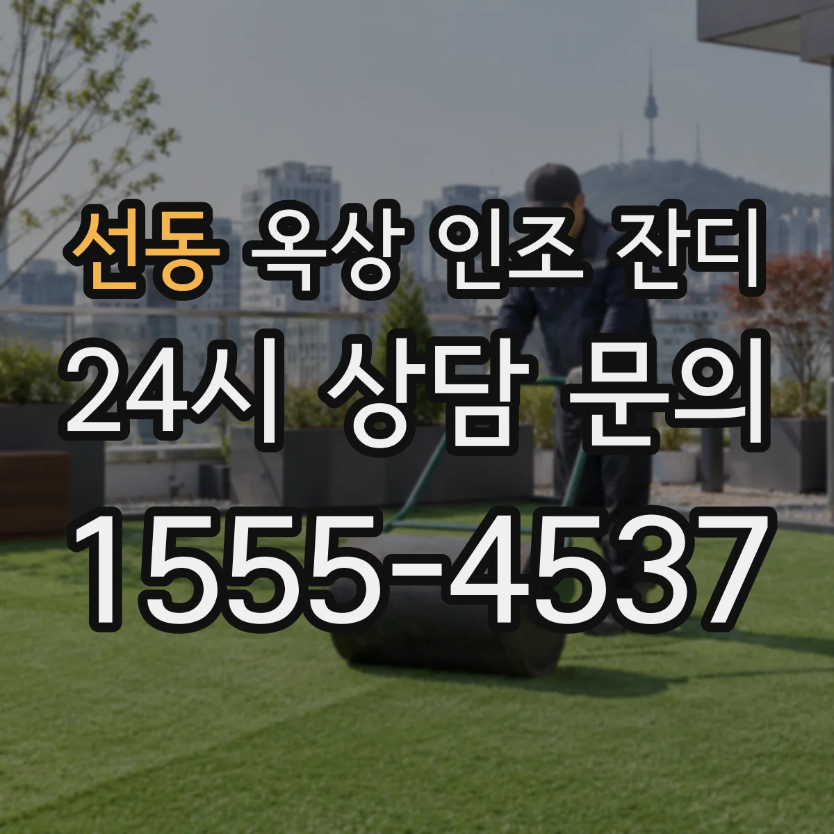 선동 옥상 인조 잔디