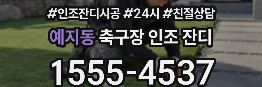 예지동 축구장 인조 잔디