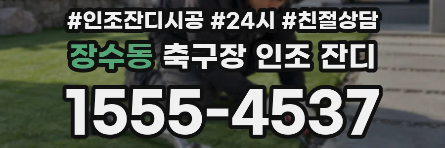 장수동 축구장 인조 잔디