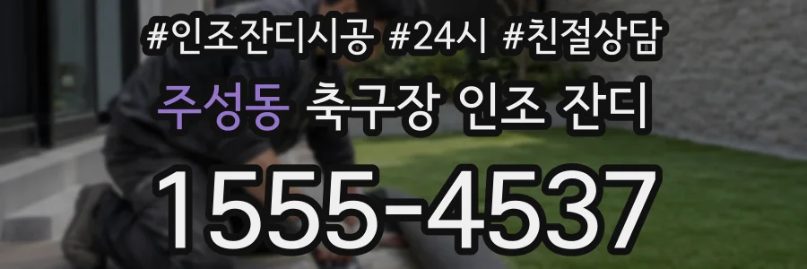 주성동 축구장 인조 잔디