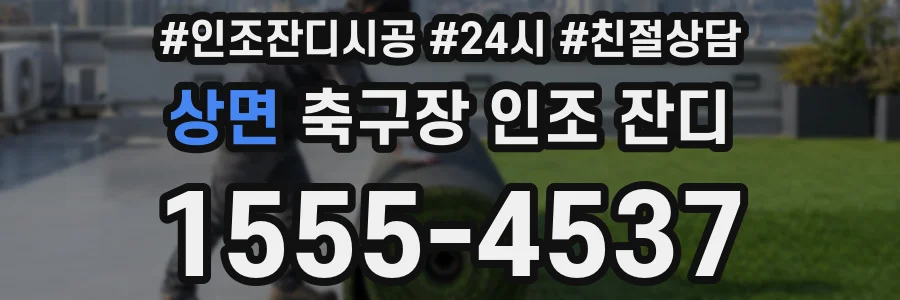 상면 축구장 인조 잔디