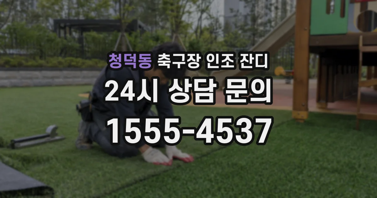 청덕동 축구장 인조 잔디