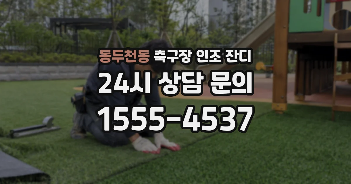 동두천동 축구장 인조 잔디