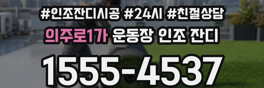 의주로1가 운동장 인조 잔디