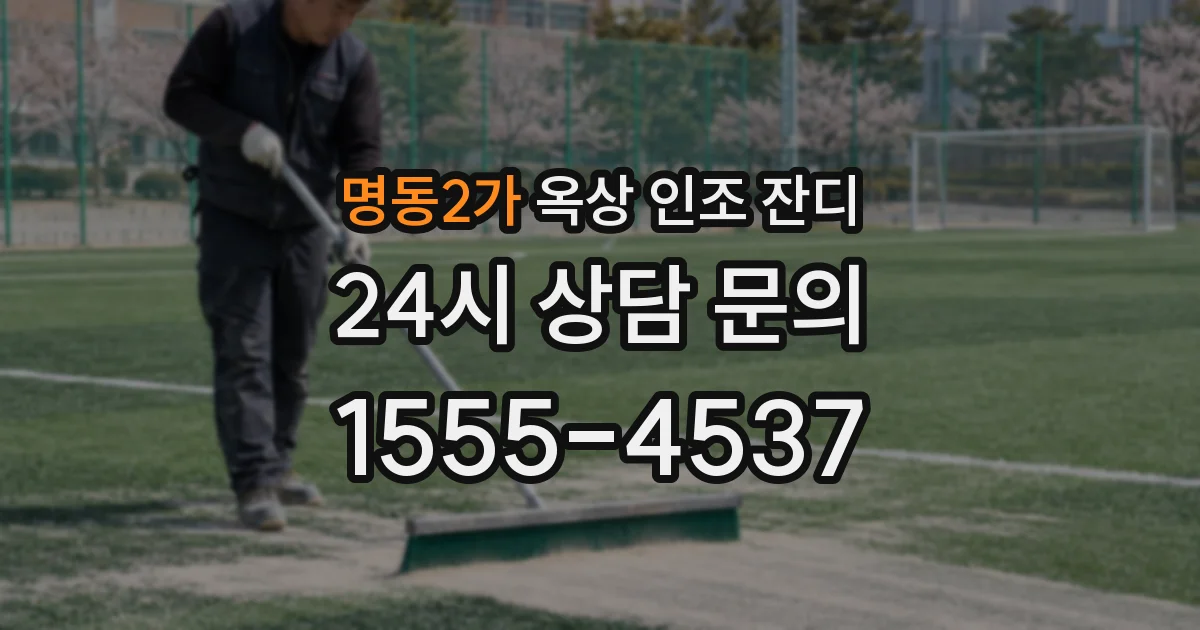 명동2가 옥상 인조 잔디