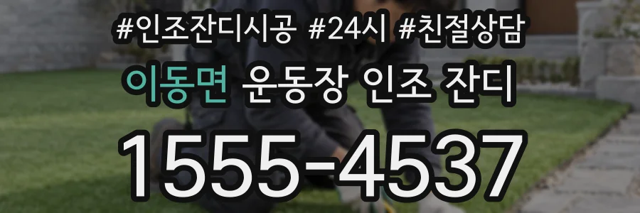 이동면 운동장 인조 잔디