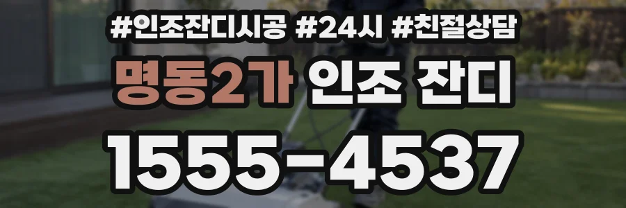 명동2가 인조 잔디