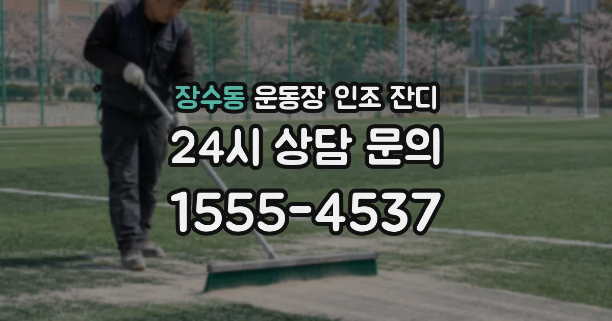 장수동 운동장 인조 잔디