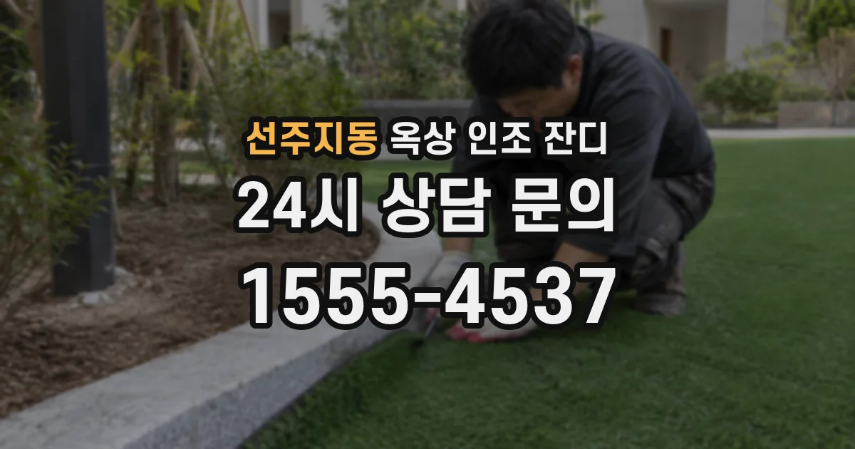 선주지동 옥상 인조 잔디