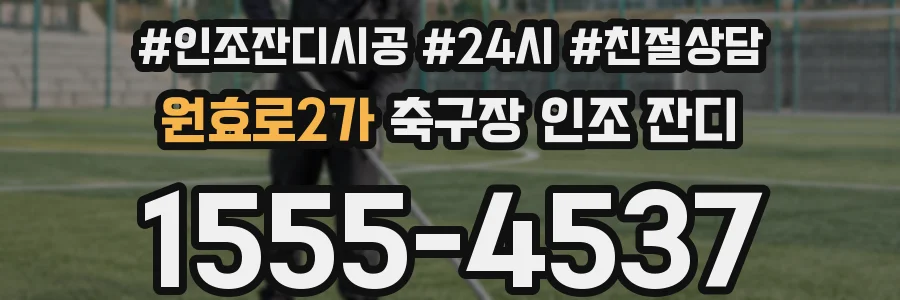 원효로2가 축구장 인조 잔디