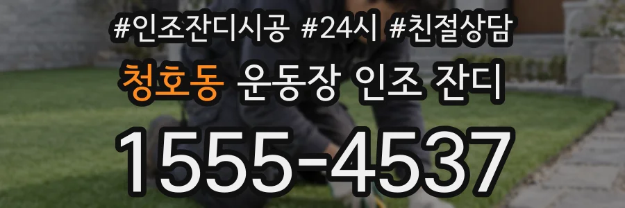 청호동 운동장 인조 잔디