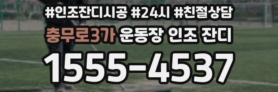 충무로3가 운동장 인조 잔디