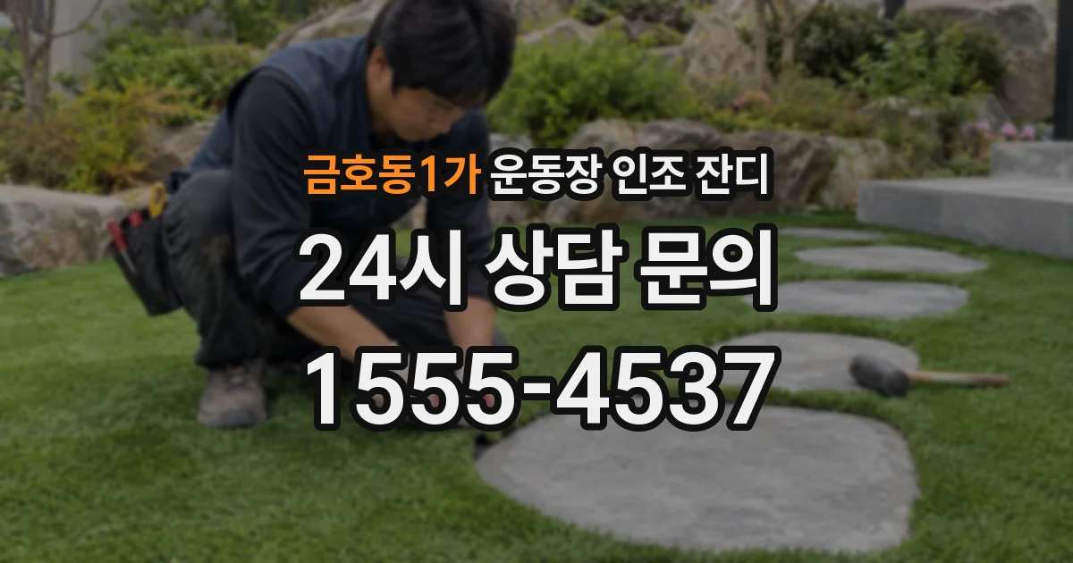 금호동1가 운동장 인조 잔디