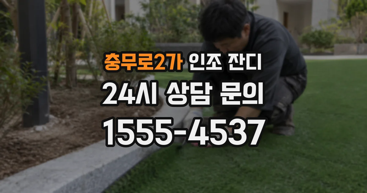 충무로2가 인조 잔디