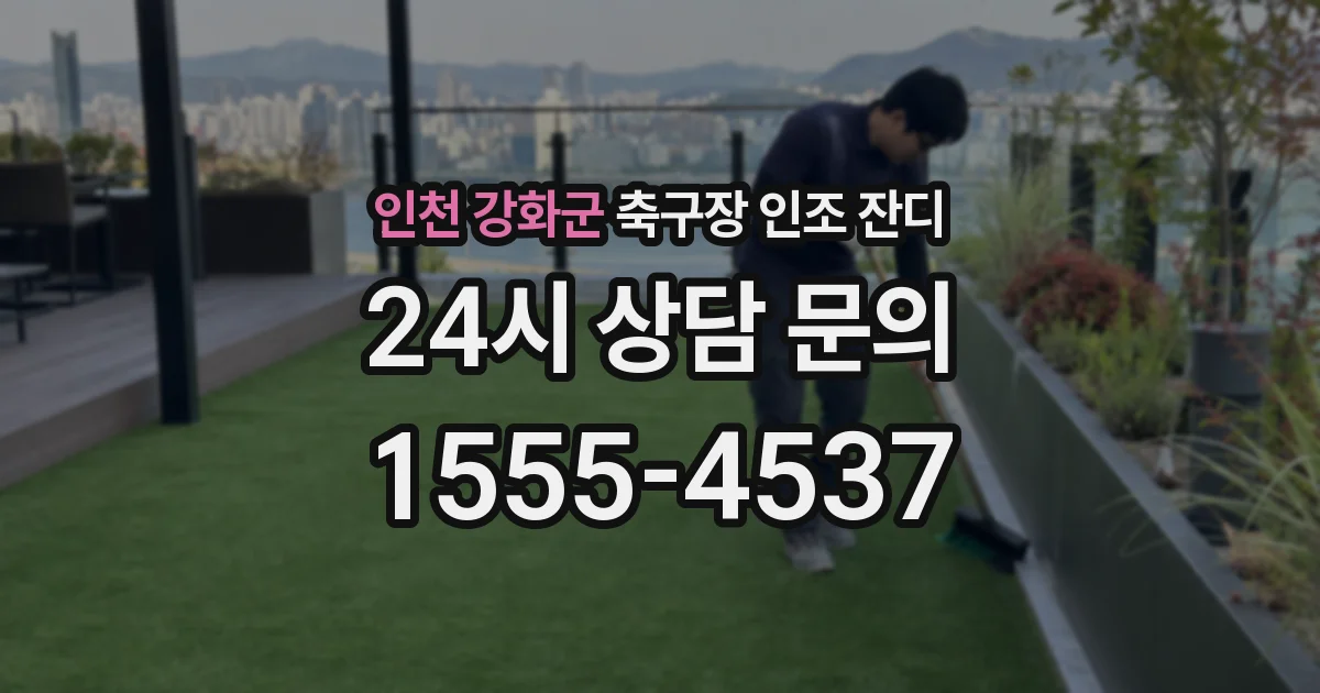 인천 강화군 축구장 인조 잔디