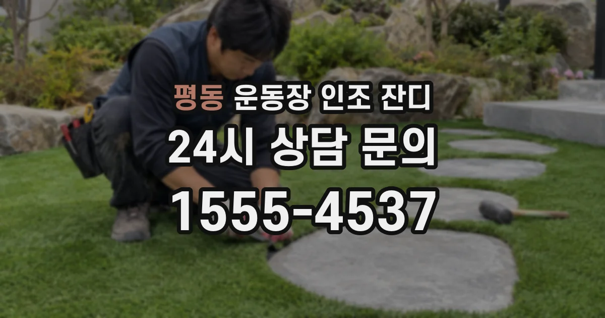 평동 운동장 인조 잔디