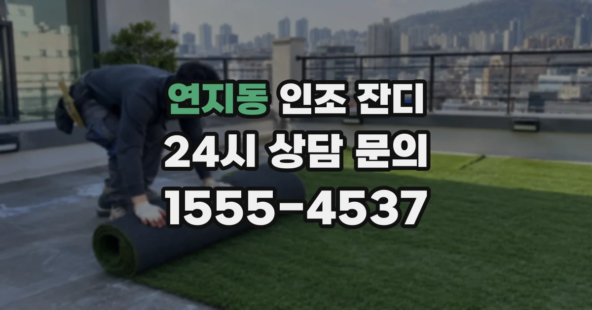 연지동 인조 잔디