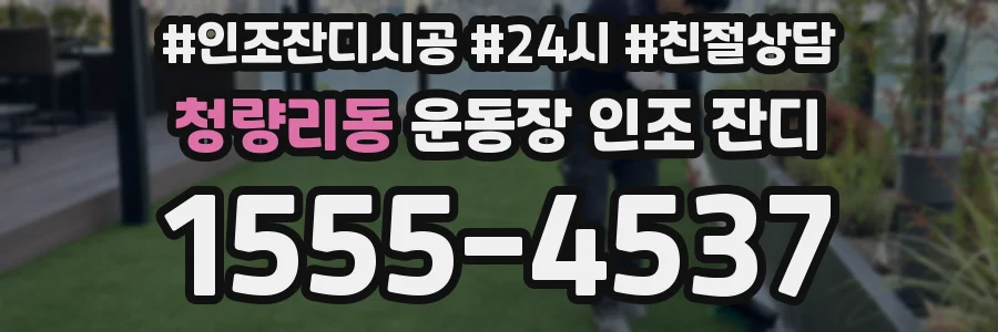 청량리동 운동장 인조 잔디