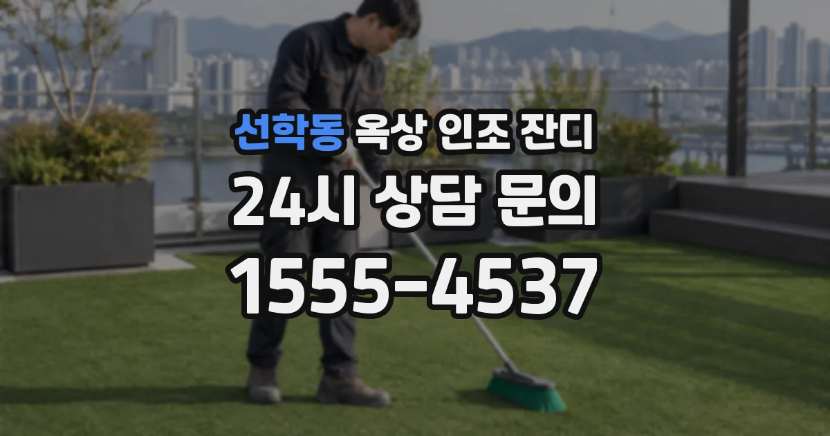 선학동 옥상 인조 잔디