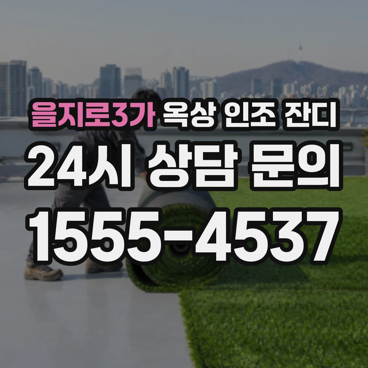 을지로3가 옥상 인조 잔디