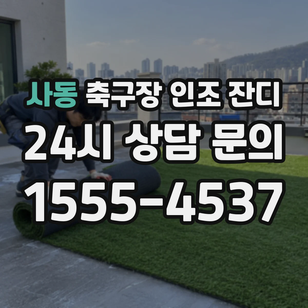사동 축구장 인조 잔디