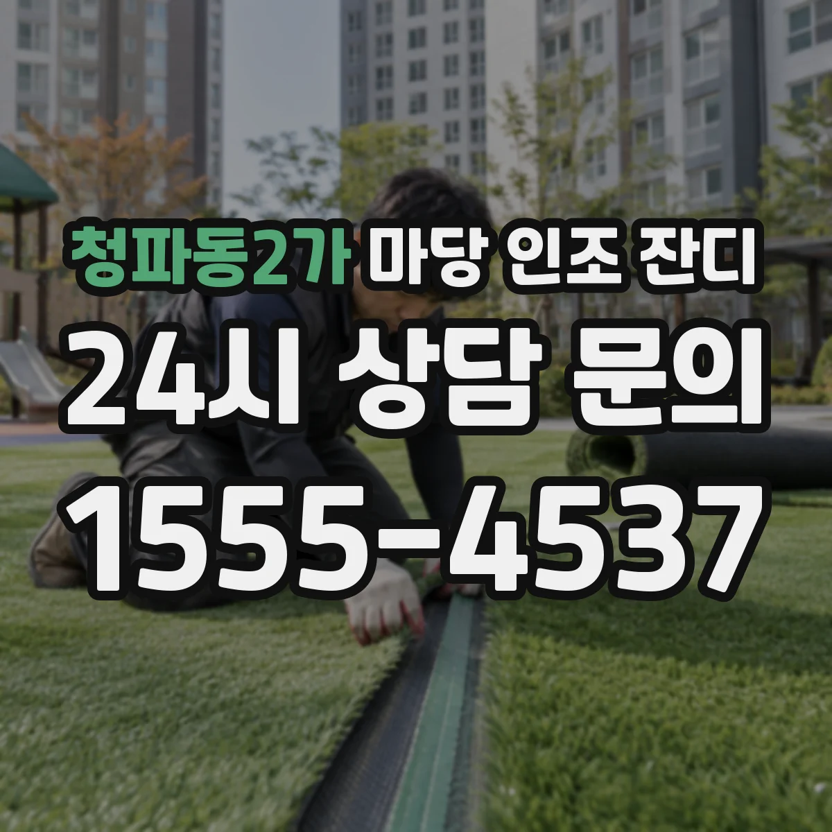 청파동2가 마당 인조 잔디