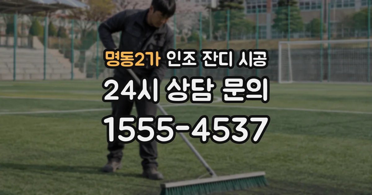 명동2가 인조 잔디 시공