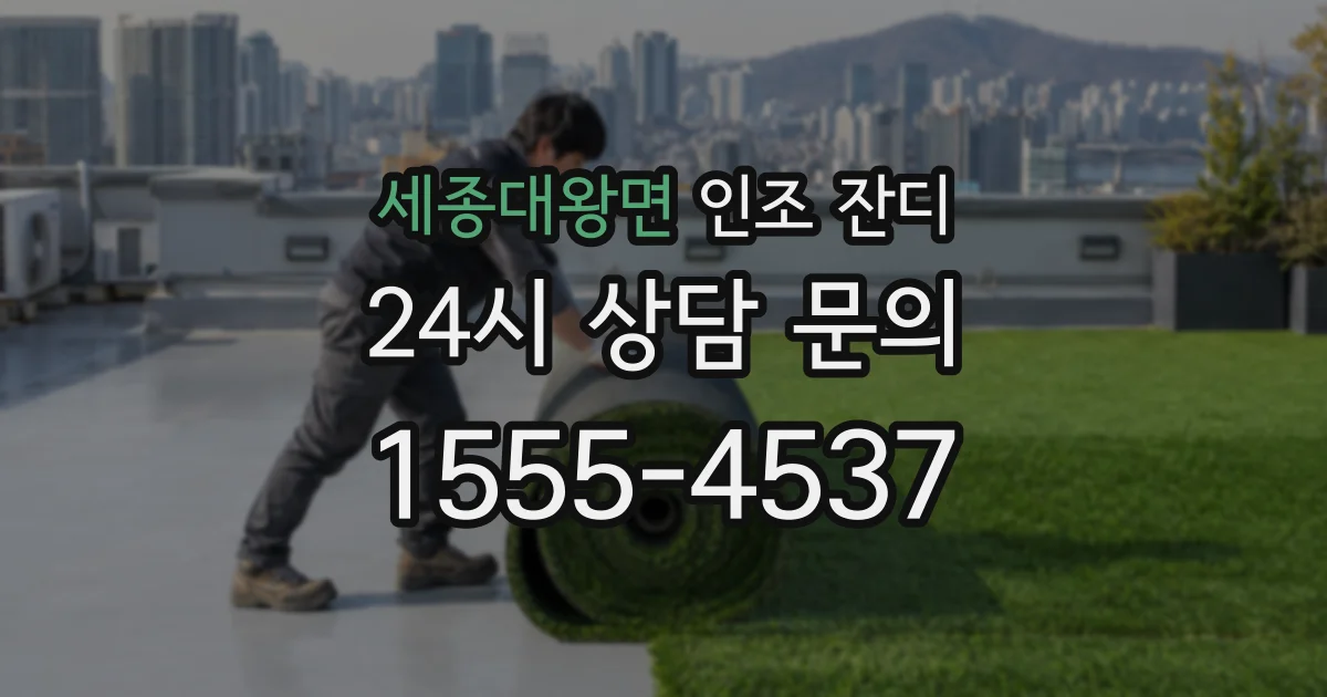 세종대왕면 인조 잔디