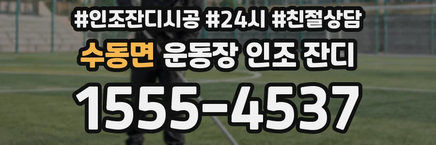 수동면 운동장 인조 잔디