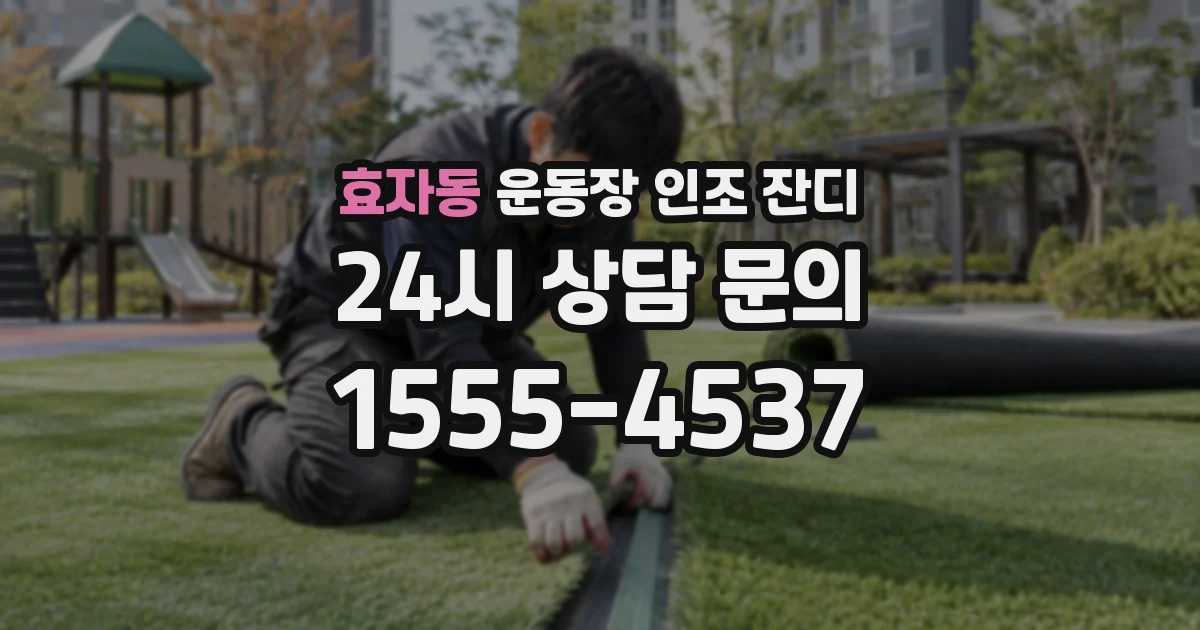 효자동 운동장 인조 잔디
