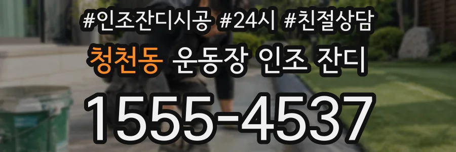 청천동 운동장 인조 잔디