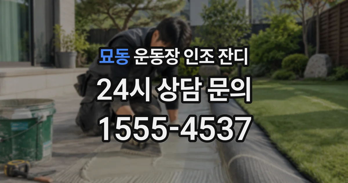 묘동 운동장 인조 잔디