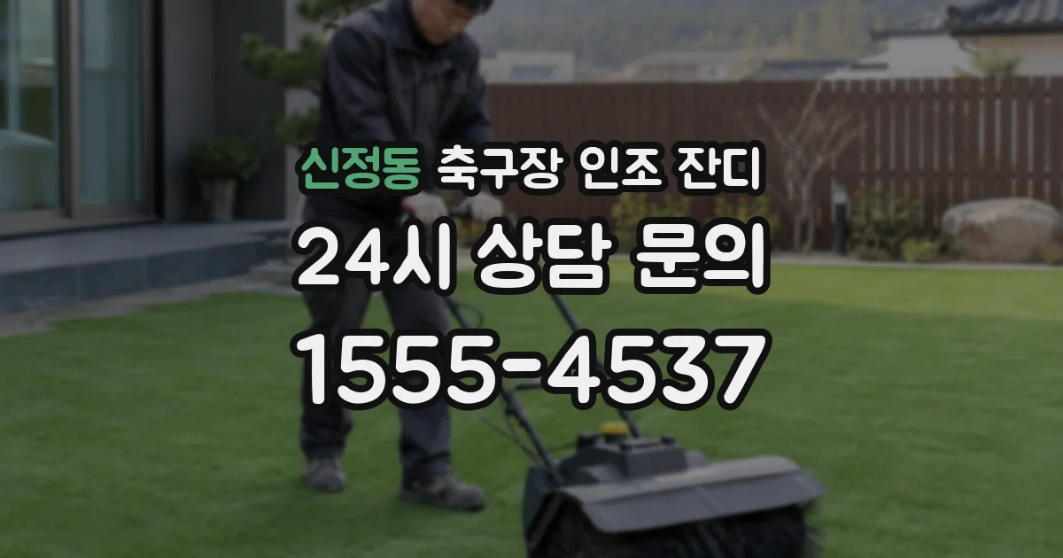 신정동 축구장 인조 잔디