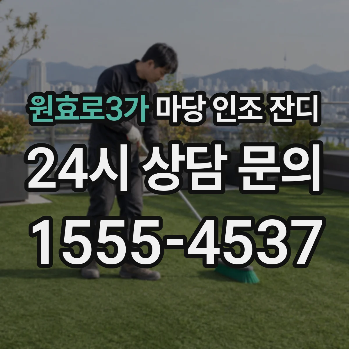 원효로3가 마당 인조 잔디