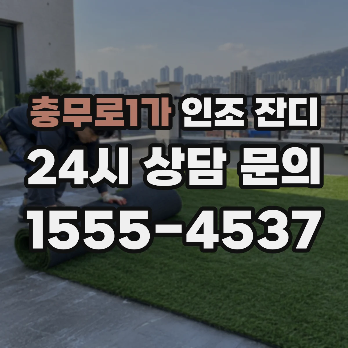 충무로1가 인조 잔디